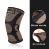 1Pc Copper Knee Brace Stretch Knitted Breathable for Arthritis Pain and Knee Sleeve for Home Gym Workout and Outdoor Sports - Image 2