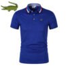 2022 Men's New Summer Printing Solid Color Polos Shirts Cotton Shorts Sleeves T Shirts Classic Fashionable Casual Sports Top - Image 2