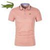 2022 Men's New Summer Printing Solid Color Polos Shirts Cotton Shorts Sleeves T Shirts Classic Fashionable Casual Sports Top - Image 5