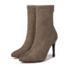 New Women Sock Boots Pointed Toe Elastic High Slip On Heel High Ankle Pumps Stiletto Botas Mujer High Boots - Image 6