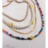 Bohemia Multilayer Smiley Pearl Rainbow Beaded Choker Necklace For Women Acrylic Fruit Heart Beads Chain Necklaces Beach Jewelry - Image 2