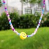 Bohemia Multilayer Smiley Pearl Rainbow Beaded Choker Necklace For Women Acrylic Fruit Heart Beads Chain Necklaces Beach Jewelry - Image 5