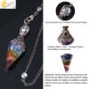 CSJA 7 Chakra Healing Crystals Pendulum for Dowsing Divination Quartz Natural Stone Pendulums Antique Reiki Pendant Pendulo G854 - Image 4