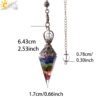 CSJA 7 Chakra Healing Crystals Pendulum for Dowsing Divination Quartz Natural Stone Pendulums Antique Reiki Pendant Pendulo G854 - Image 5