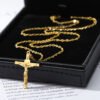 Christian Jesus Cross Necklace For Women Men Stainless Steel Chains Choker Religion Cross Pendants Jewelry Prayer Baptism Gifts - Image 3
