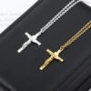 Christian Jesus Cross Necklace For Women Men Stainless Steel Chains Choker Religion Cross Pendants Jewelry Prayer Baptism Gifts - Image 4