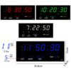 Luminous Digital Wall Clock Alarm Hourly Chiming Temperature Date Calendar Table Clock Electronic LED Clock Decoration with Plug - Image 5