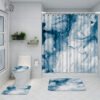 Marble White Get Naked Shower Curtain Pink 4 Piece Bathroom Mat Set Soft Rug Toilet Cover Bath Pad Durable Fabric Blue - Image 5