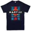 Martini Retro Racing T-Shirt Lancia Abarth Team T-Shirt Vintage New Fashion Men Casual Cotton Short Sleeve T Shirt - Image 2