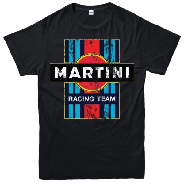 Martini Retro Racing T-Shirt Lancia Abarth Team T-Shirt Vintage New Fashion Men Casual Cotton Short Sleeve T Shirt