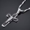 Mens Gold Cross Chain Male Necklace Christian Jewelry Religious Jesus Crucifix Cross Necklace Pendant For Women/Men, Neckless - Image 4