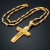 Mens Gold Cross Chain Male Necklace Christian Jewelry Religious Jesus Crucifix Cross Necklace Pendant For Women/Men, Neckless - Image 6