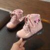 Mickey Kids Shoes Autumn Winter Baby Boots Fashion Leather Snow Boots Non-slip Casual Boys Sport Shoes Girls Short Boot Sneakers - Image 2