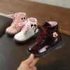 Mickey Kids Shoes Autumn Winter Baby Boots Fashion Leather Snow Boots Non-slip Casual Boys Sport Shoes Girls Short Boot Sneakers - Image 5