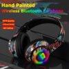 New Painted Headphone Bluetooth Headset Wireless Earphones Stereo Foldable Sport Earphone Microphone Headset Handfree MP3 Player - Image 3