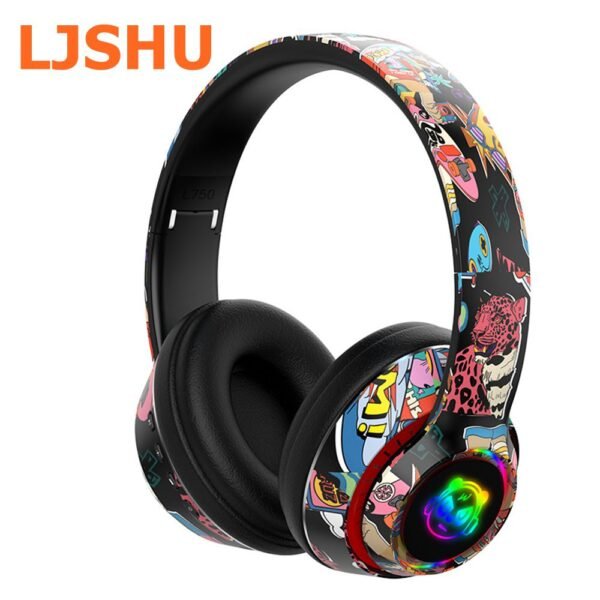 New Painted Headphone Bluetooth Headset Wireless Earphones Stereo Foldable Sport Earphone Microphone Headset Handfree MP3 Player