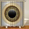 Stylish Grecian Greek Key Meanders Mandala Pattern Shower Curtain and Rug Set Abstract Geometric Bathroom Mats Rugs Toilet Decor - Image 3