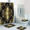 Stylish Grecian Greek Key Meanders Mandala Pattern Shower Curtain and Rug Set Abstract Geometric Bathroom Mats Rugs Toilet Decor - Image 5