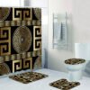 Stylish Grecian Greek Key Meanders Mandala Pattern Shower Curtain and Rug Set Abstract Geometric Bathroom Mats Rugs Toilet Decor - Image 6