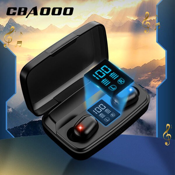 TWS Wireless Earphone Bluetooth 5.0 Earbud Touch In-ear 9D Stereo Sports Waterproof Hifi Headset LED display w/Mic