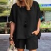 Two Piece Matching Set ZANZEA Summer Casual Tracksuit Women's Shorts Suits Streetwear Short Sleeve Shirt Tops Loose Mini Shorts - Image 4