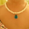 YWZIXLN 2021 Trend Elegant Jewelry Wedding Big Pearl Necklace For Women Fashion White Imitation Pearl Choker Necklace N0179 - Image 4