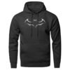 men Bat print solid color fleece plus thick sweatshirts hooded hoodies new style trend print 2020 spring autumn casual clothes - Image 2