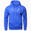 men Bat print solid color fleece plus thick sweatshirts hooded hoodies new style trend print 2020 spring autumn casual clothes - Image 3