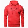 men Bat print solid color fleece plus thick sweatshirts hooded hoodies new style trend print 2020 spring autumn casual clothes - Image 4