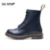 Attractive Comfortable winter Vintage Leather thick bottom woman winter boots leather women boots - Image 5