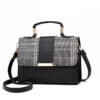 2022  New Women's Tote Bag Fashion Plaid Small Square Ladies Pu Trend Handle Bag - Image 6