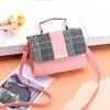 2022  New Women's Tote Bag Fashion Plaid Small Square Ladies Pu Trend Handle Bag - Image 2