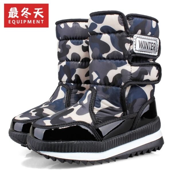 Children Boots Boys Snow Boots Girls Sport Children Shoes For Boys Sneakers Fashion Leather Child Shoes Kids Boots 2022 Winter