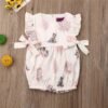 0-24M Summer Clothing Baby Girl Deer Flower Cotton Soft Romper Girls Jumpsuit Fashion Infant Clothes - Image 2
