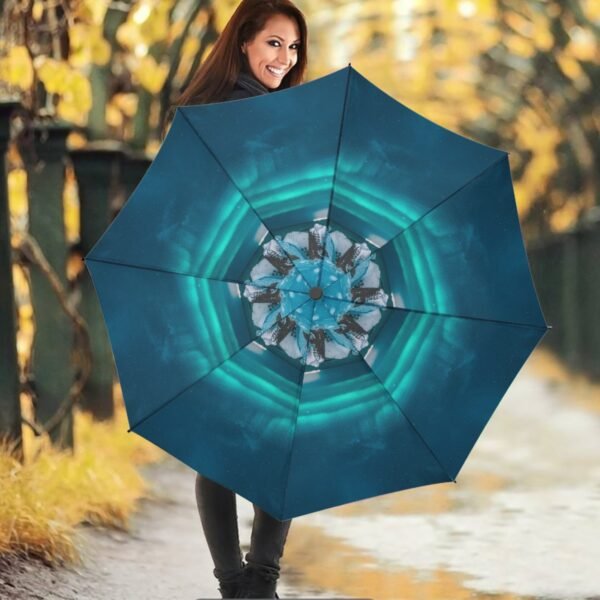 Umbrella -- Blue Printed Design