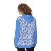 All-Over Print Women's Pullover Hoodie -- Blue Fish Printed Design - Image 4