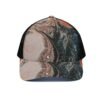 Unisex Peaked Cap With Black Half-mesh--Black Abstract Printed Design - Image 2