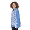 All-Over Print Women's Pullover Hoodie -- Blue Fish Printed Design - Image 3