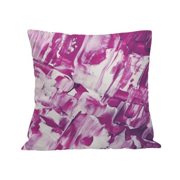 Pillow Cover -- Pinkish With White Printed Design