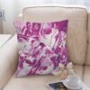 Pillow Cover -- Pinkish With White Printed Design - Image 2