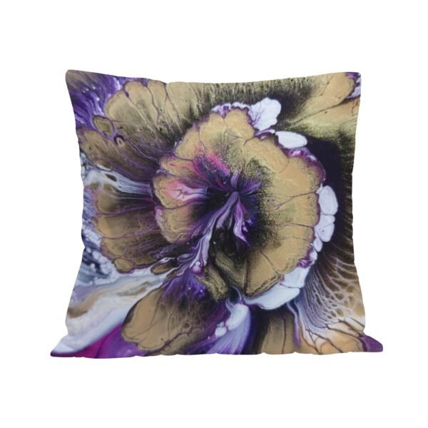 Pillow Cover -- Purple And Brown Acrylic Painting Design