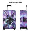 Polyester Luggage Cover -- Purple And Black Painted Print Design - Image 3