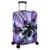 Polyester Luggage Cover -- Purple And Black Painted Print Design - Image 4