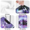 Polyester Luggage Cover -- Purple And Black Painted Print Design - Image 6