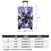 Polyester Luggage Cover -- Purple And Black Painted Print Design - Image 7