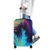 Polyester Luggage Cover -- Colorful Feather Printed Design - Image 2