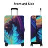 Polyester Luggage Cover -- Colorful Feather Printed Design - Image 3