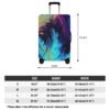 Polyester Luggage Cover -- Colorful Feather Printed Design - Image 7