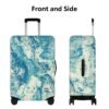 Polyester Luggage Cover-- Blue And White Acrylic Painting Design - Image 3