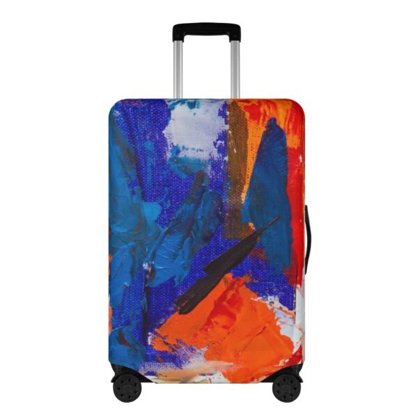 Polyester Luggage Cover -- Red And Blue Colorful Printed Design